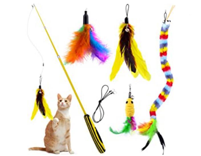 Retractable Wand/Fishing Pole/Suction Cup Teasers
