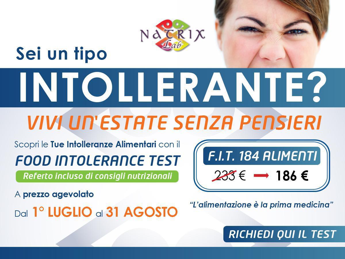 Campagna intolleranze alimentari | NatrixLab