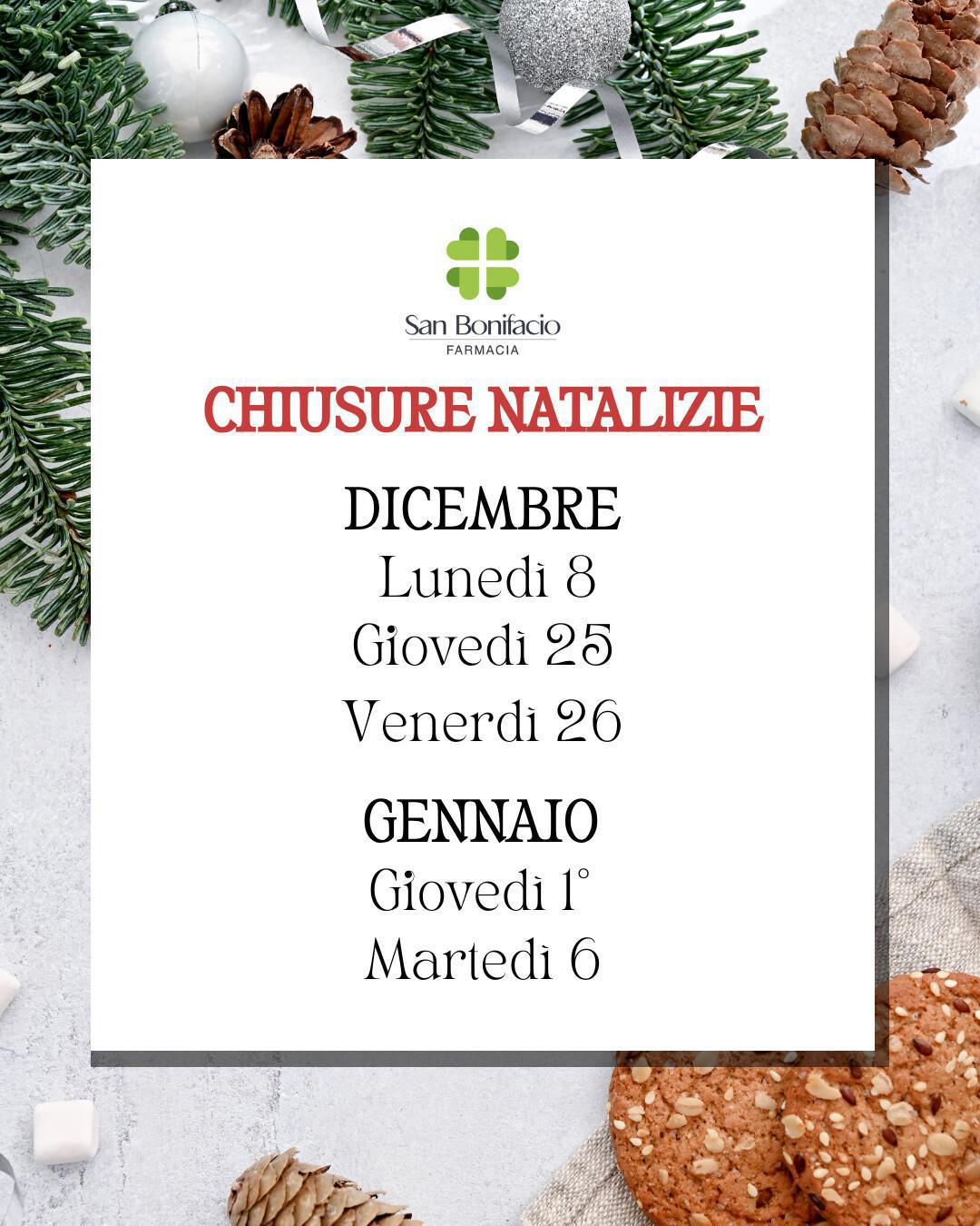 🎅 Chiusure Natalizie