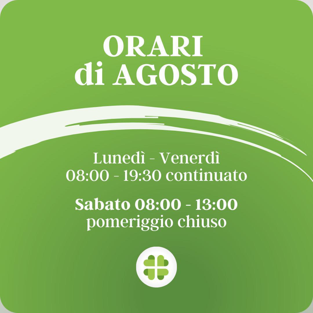 ๐ Orari di agosto ๐ Orari di agosto