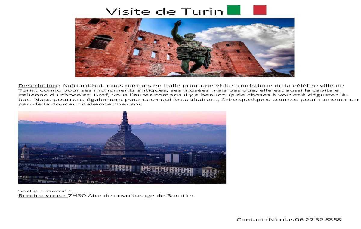 Sortie Turin