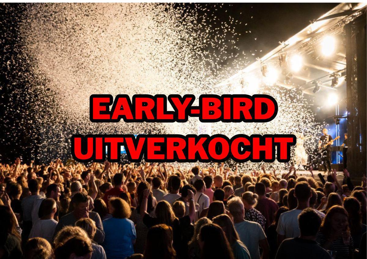 Early-Bird Passe-Partouts binnen 15 minuten uitverkocht! Early-Bird Passe-Partouts binnen 15 minuten uitverkocht!