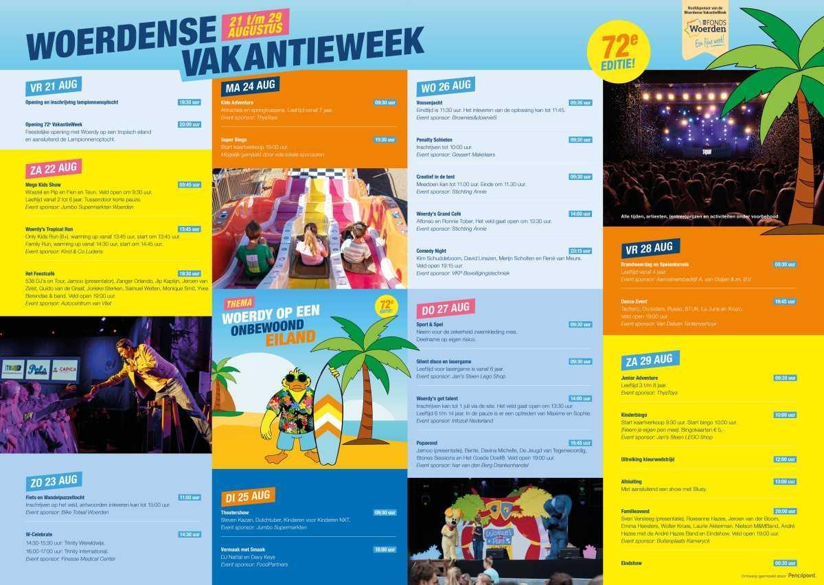 Download het complete programma van de Woerdense VakantieWeek