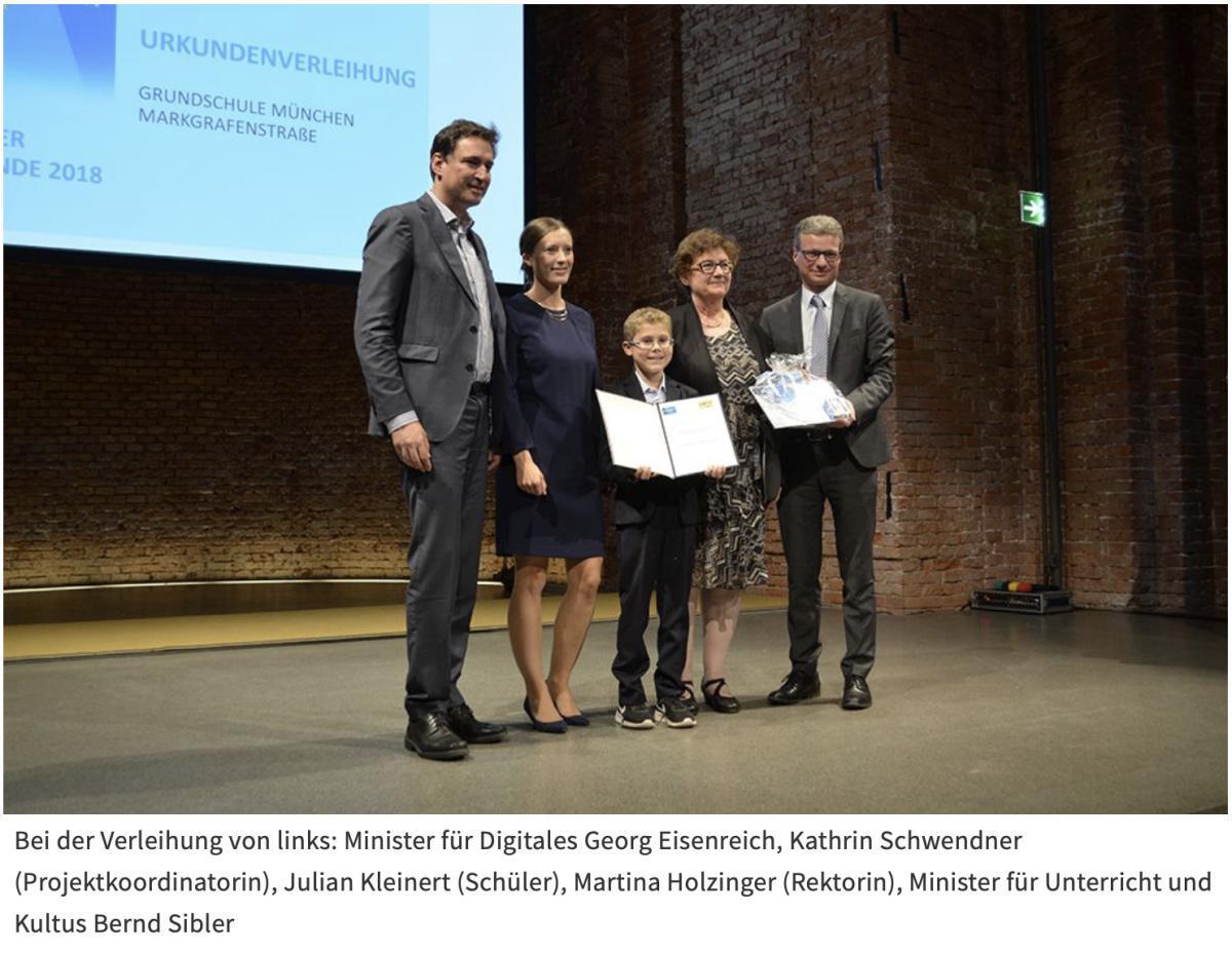 MÜNCHNER MARKGRAFENSCHULE ERHÄLT EUROPA-URKUNDE MÜNCHNER MARKGRAFENSCHULE ERHÄLT EUROPA-URKUNDE