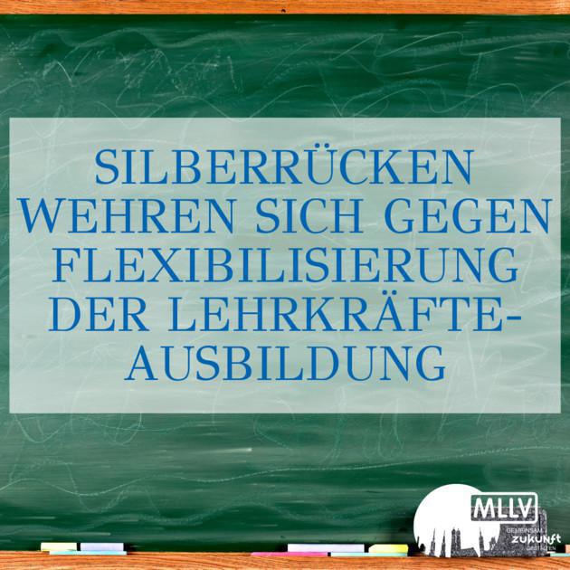 STATEMENT: Silberrücken wehren sich gegen die Flexibilisierung der Lehrkräfteausbildung STATEMENT: Silberrücken wehren sich gegen die Flexibilisierung der Lehrkräfteausbildung