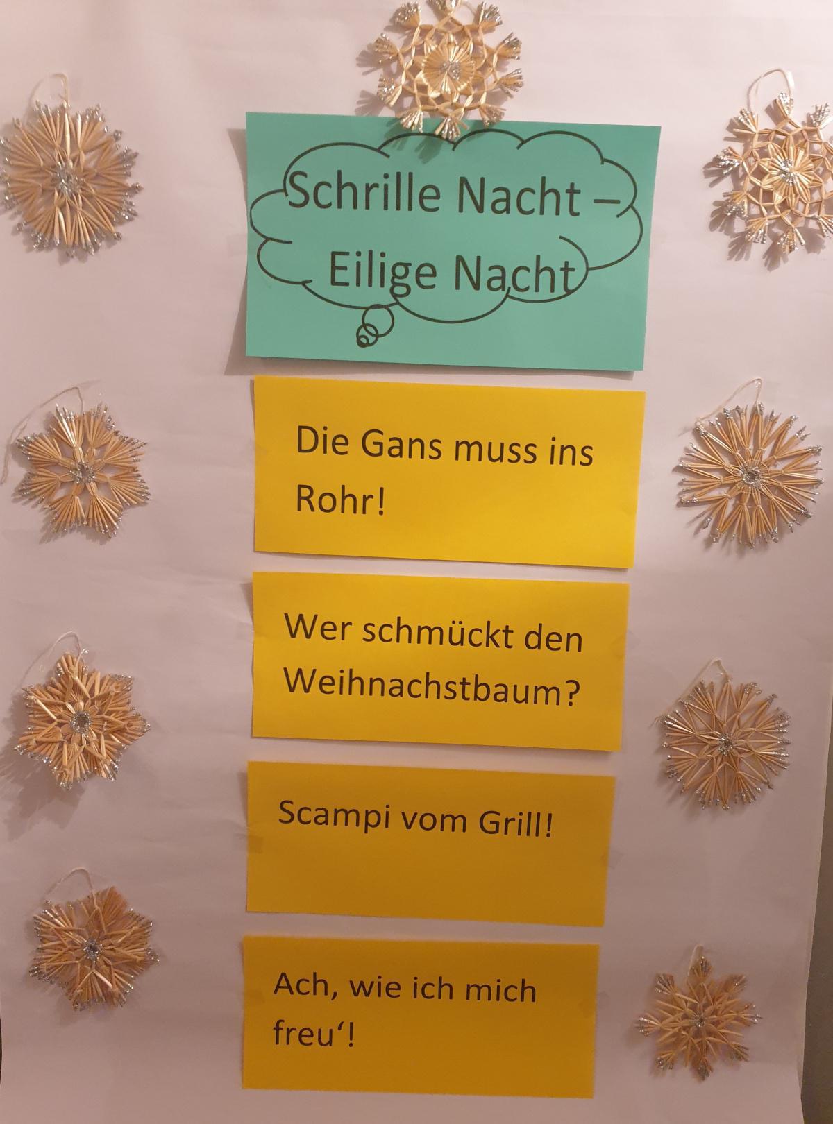 „Die Gans muss ins Rohr!“ „Die Gans muss ins Rohr!“