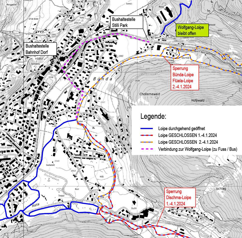 Tour de Ski - Loipensperrungen