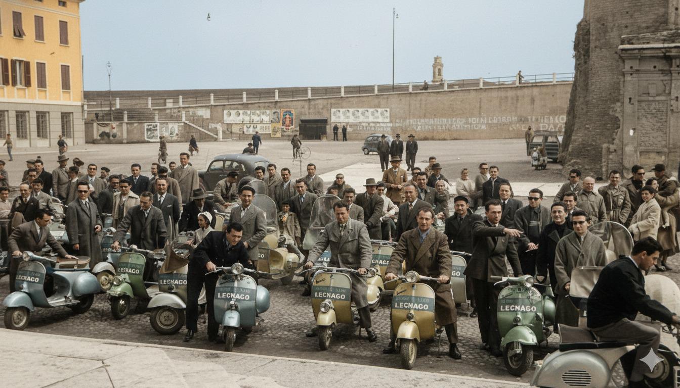 Raduno Vespa Club Legnago primi anni '50