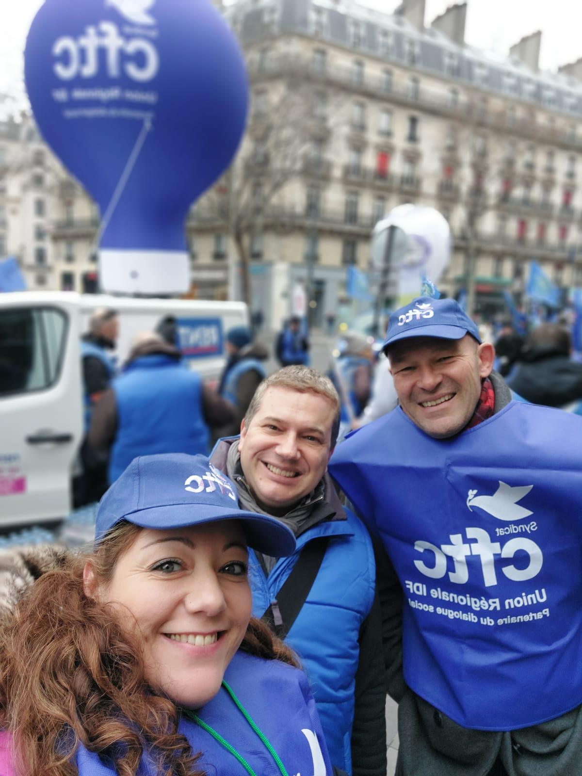 RETRAITE: la CFTCSG était dans la rue le 19 janvier contre la réforme