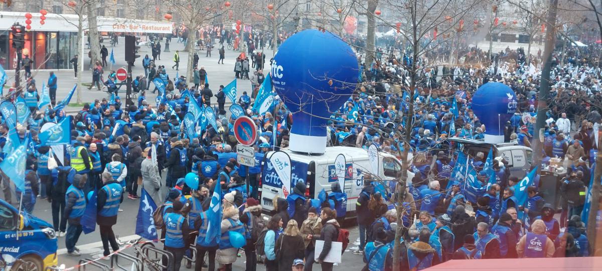 RETRAITE: la CFTCSG était dans la rue le 19 janvier contre la réforme