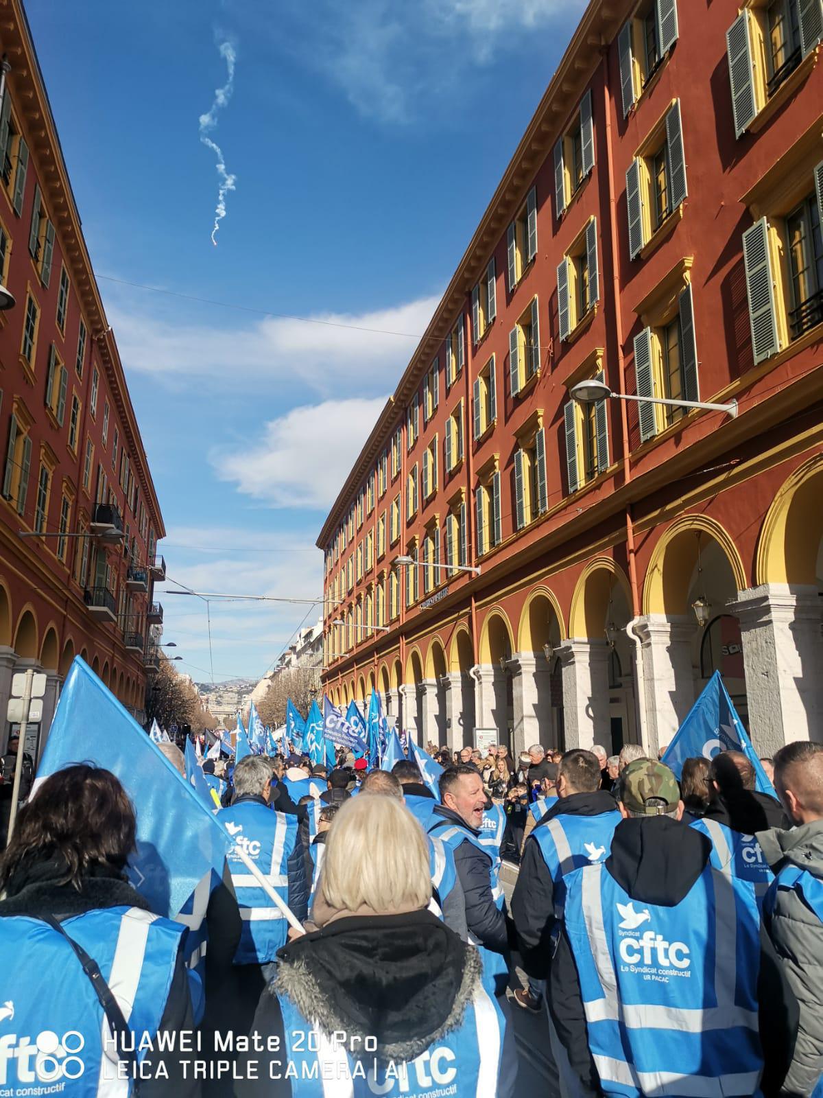 RETRAITE: la CFTCSG était dans la rue le 19 janvier contre la réforme