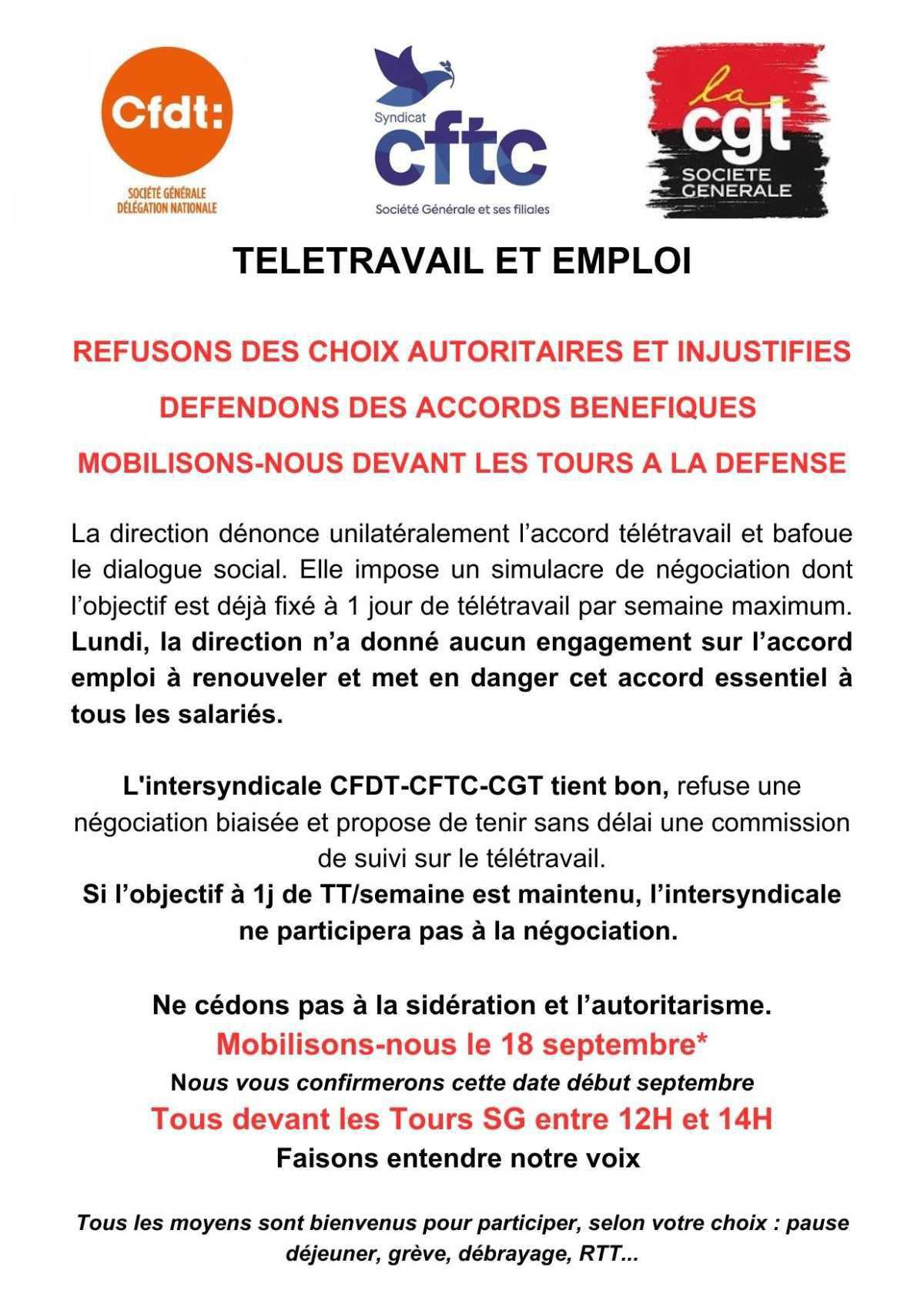 mobilisons nous le 18 septembre pour le maintien du télétravail