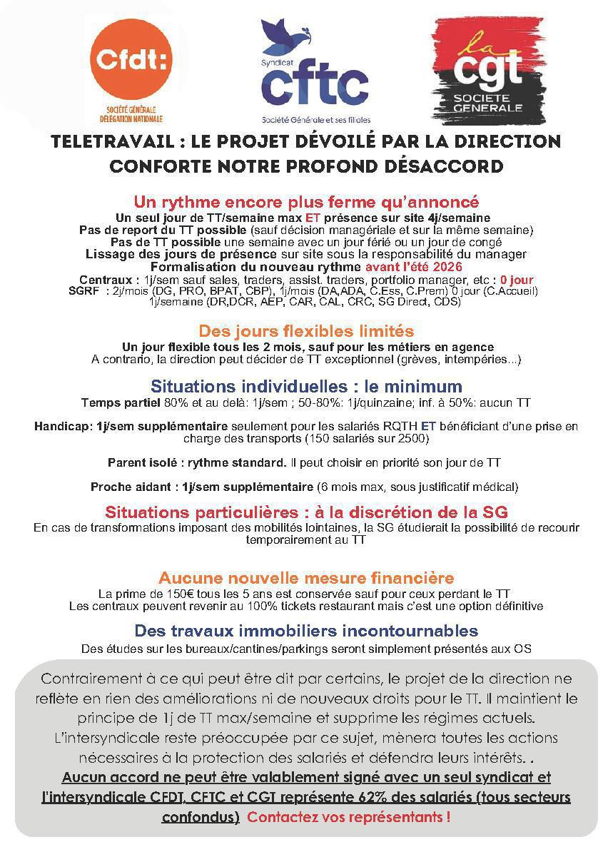 Télétravail: le projet dévoilé par la direction