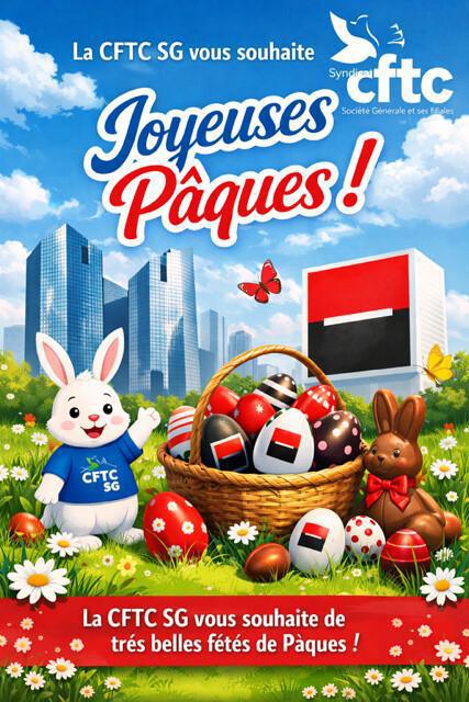 La CFTC SG vous souhaite de joyeuses fêtes de Pâques