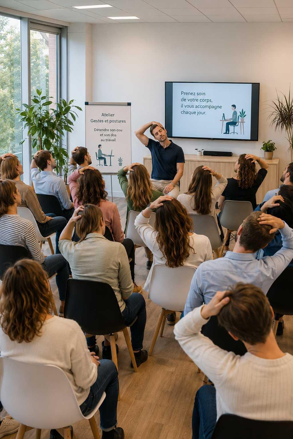 Atelier gestes et postures avec Nicolas (La Défense)