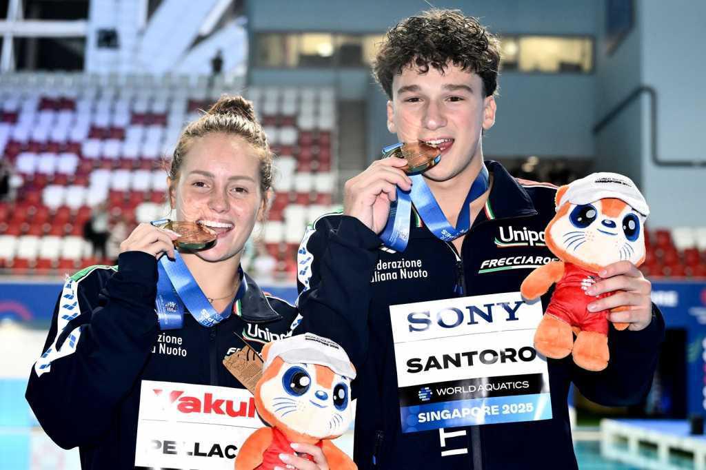 Pellacani-Santoro da leggenda: oro mondiale nel sincro misto 3 metri Pellacani-Santoro da leggenda: oro mondiale nel sincro misto 3 metri