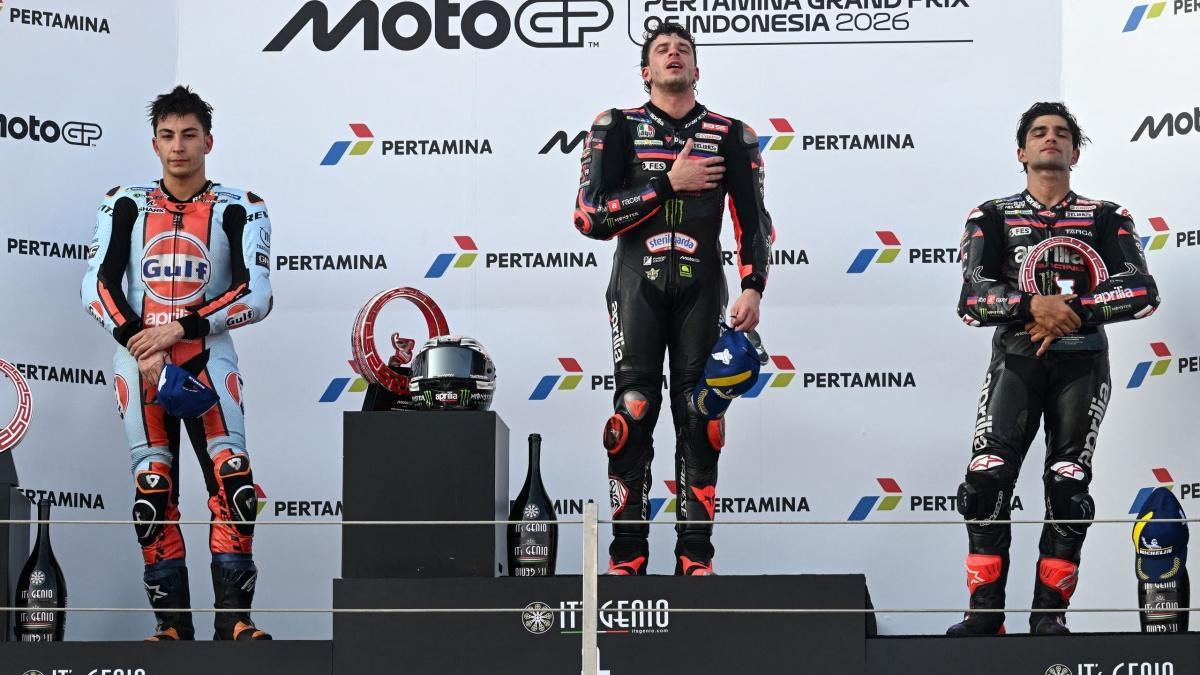MotoGP, Bezzecchi trionfa in Indonesia: Aprilia firma uno storico poker. Martín torna leader MotoGP, Bezzecchi trionfa in Indonesia: Aprilia firma uno storico poker. Martín torna leader