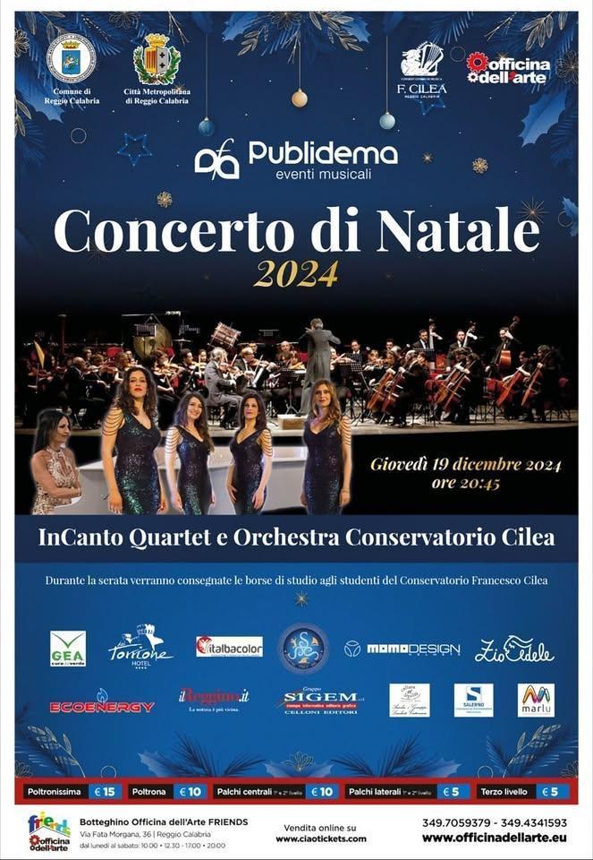 Concerto di Natale 2024 - InCanto Quartet e Orchestra Conservatorio Cilea