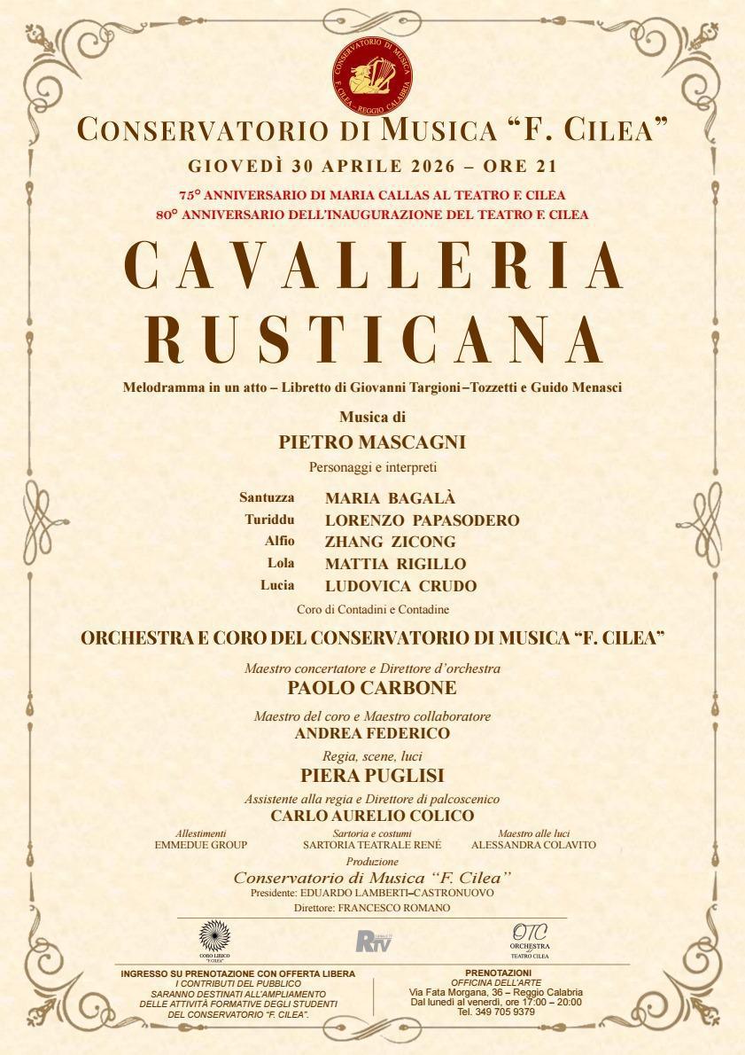 Cavalleria Rusticana (start h. 21.00)