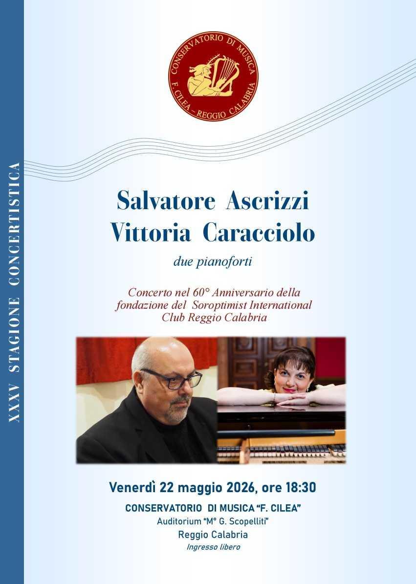 Salvatore Ascrizzi - Vittoria Caracciolo - due pianoforti (concerto ore 18.30)