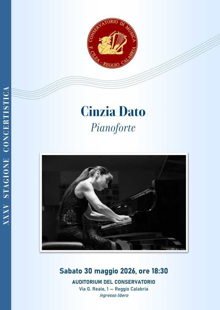 Cinzia Dato - Pianoforte (concerto ore 18.30)