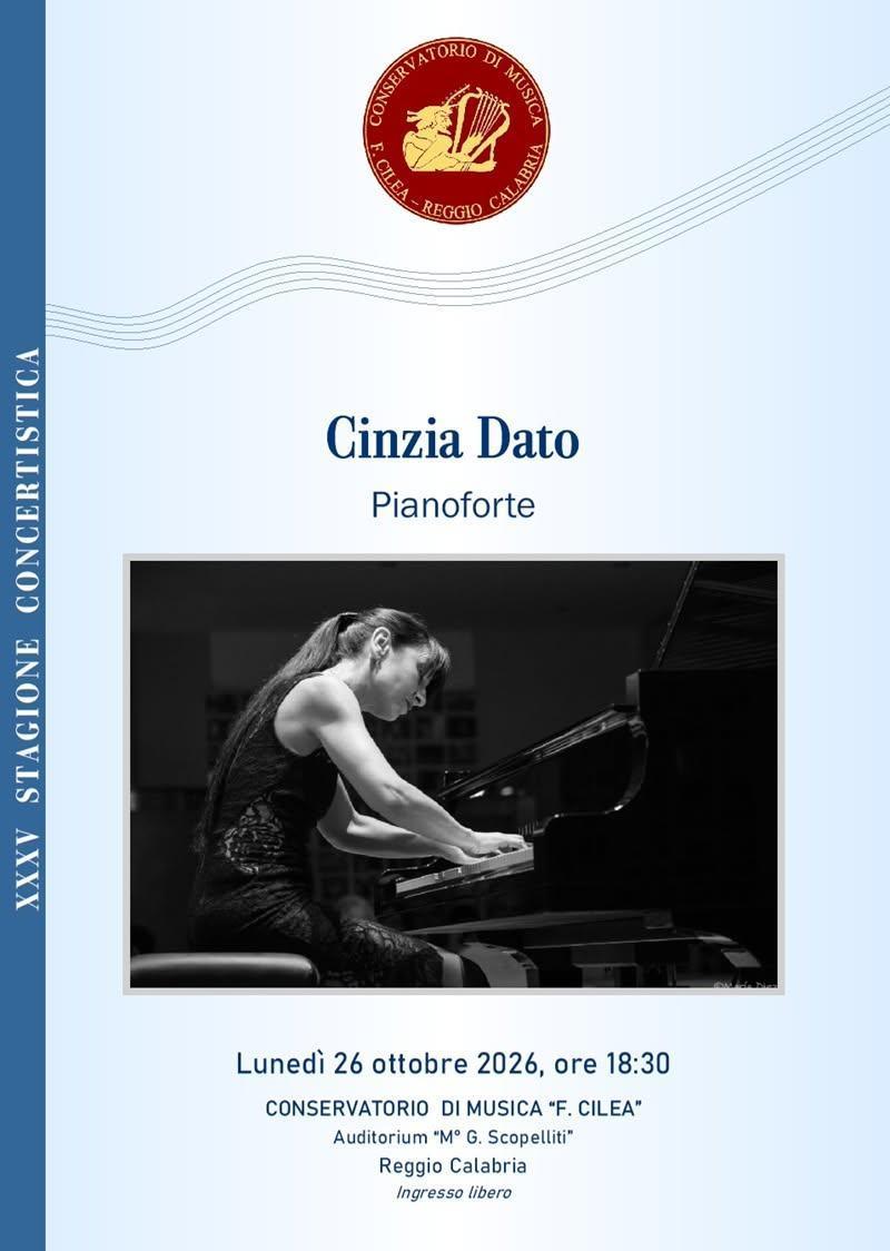 Cinzia Dato, pianoforte - XXIV Stagione Concertistica 2026 (inizio ore 18:30)