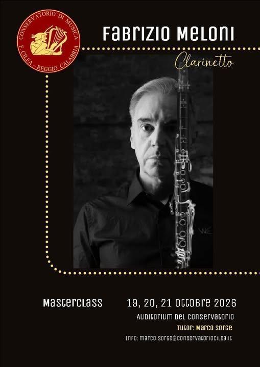 Masterclass di Clarinetto con Fabrizio Meloni