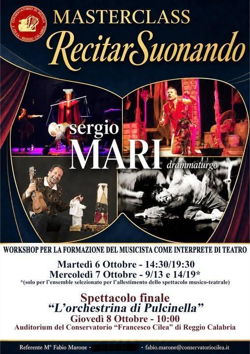 Masterclass "Recitar suonando" con Sandro Mari (ore 9:00/13:00 - 14:00/19:00)