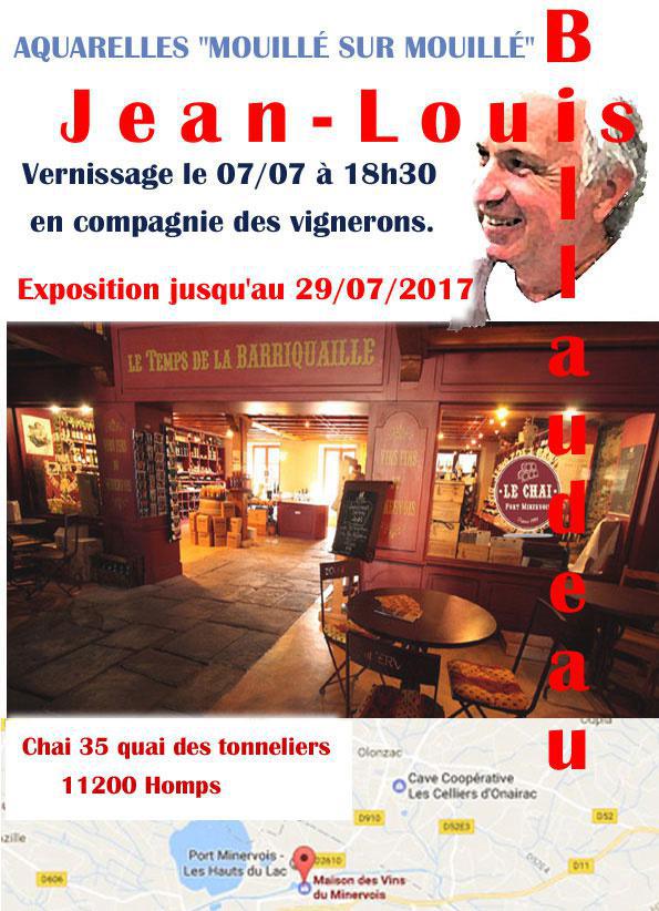 Exposition aquarelles Jean-Louis Billaudeau - Chai d'Homps -