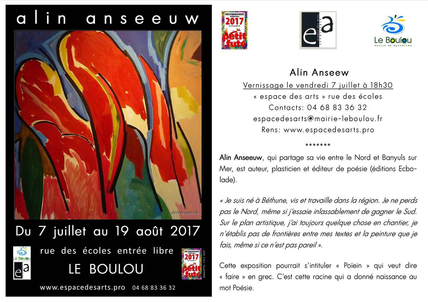 EXPOSITION ALIN ANSEEW AU BOULOU