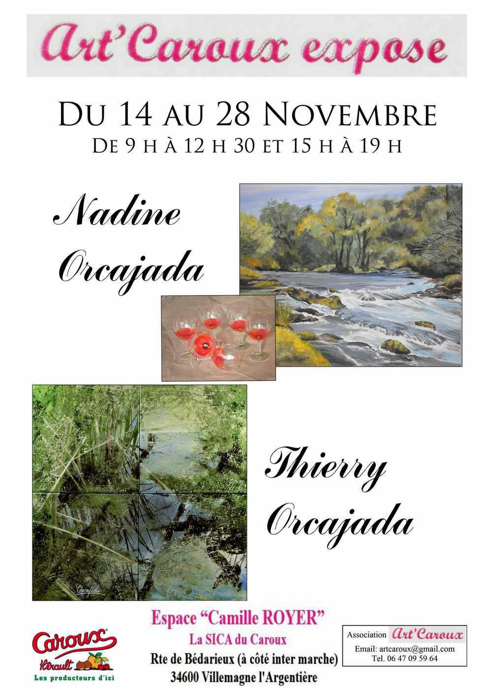 Nadine et Thierry Orcajada exposent à Art'Caroux