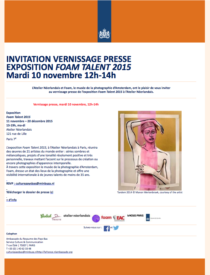 EXPOSITION FOAM TALENT 2015 - Paris
