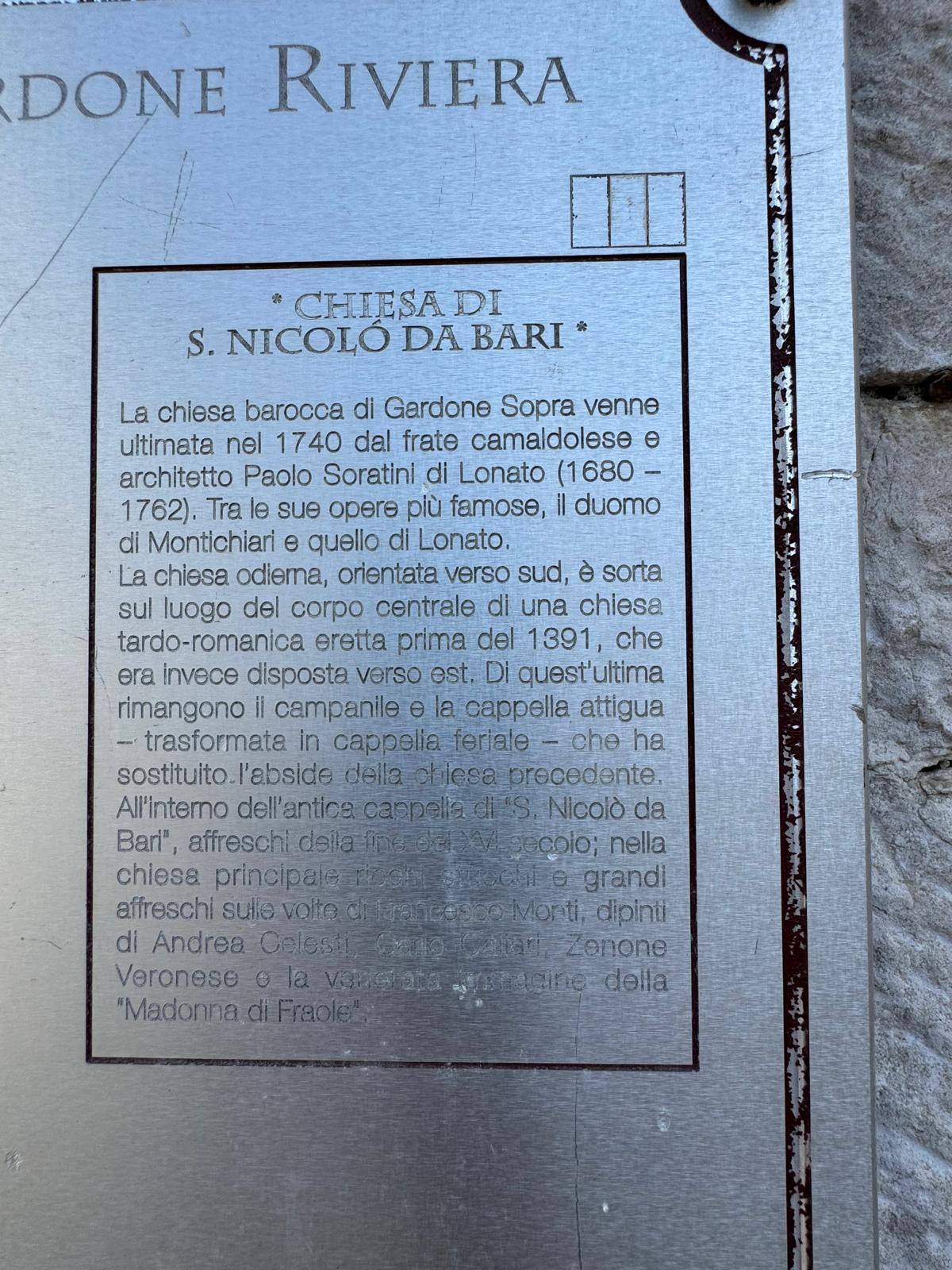 Chiesa di San Nicolò da Bari: arte, storia e panorami sul Lago di Garda