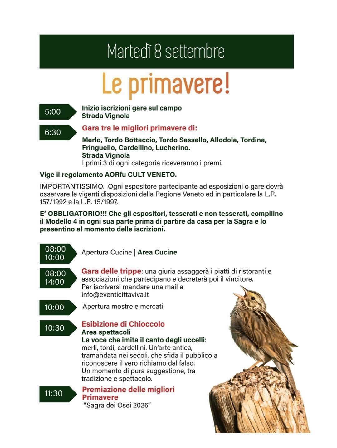  SAGRA DEGLI OSEI 2026