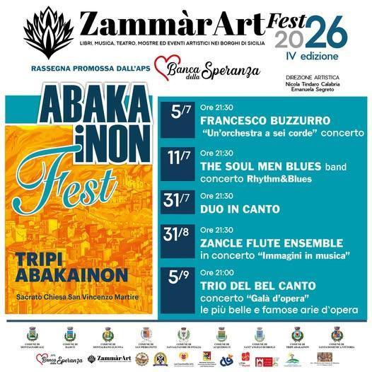 “Abakainon Fest” Trio del Bel Canto - Galà d'opera “ZammàrArt Fest 2026” (inizio ore 21.00)