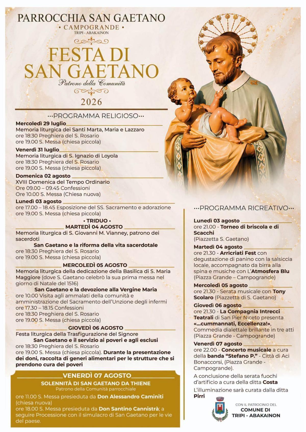 Solennità di San Gaetano da Thiene