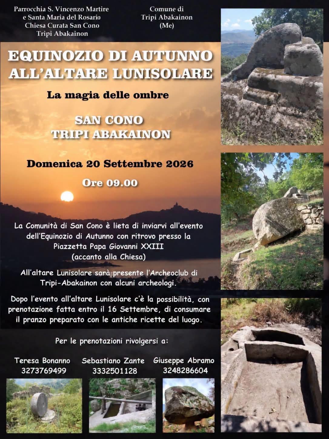 Equinozio d’Autunno a San Cono – Tripi-Abakainon (Inizio ore 9.00)