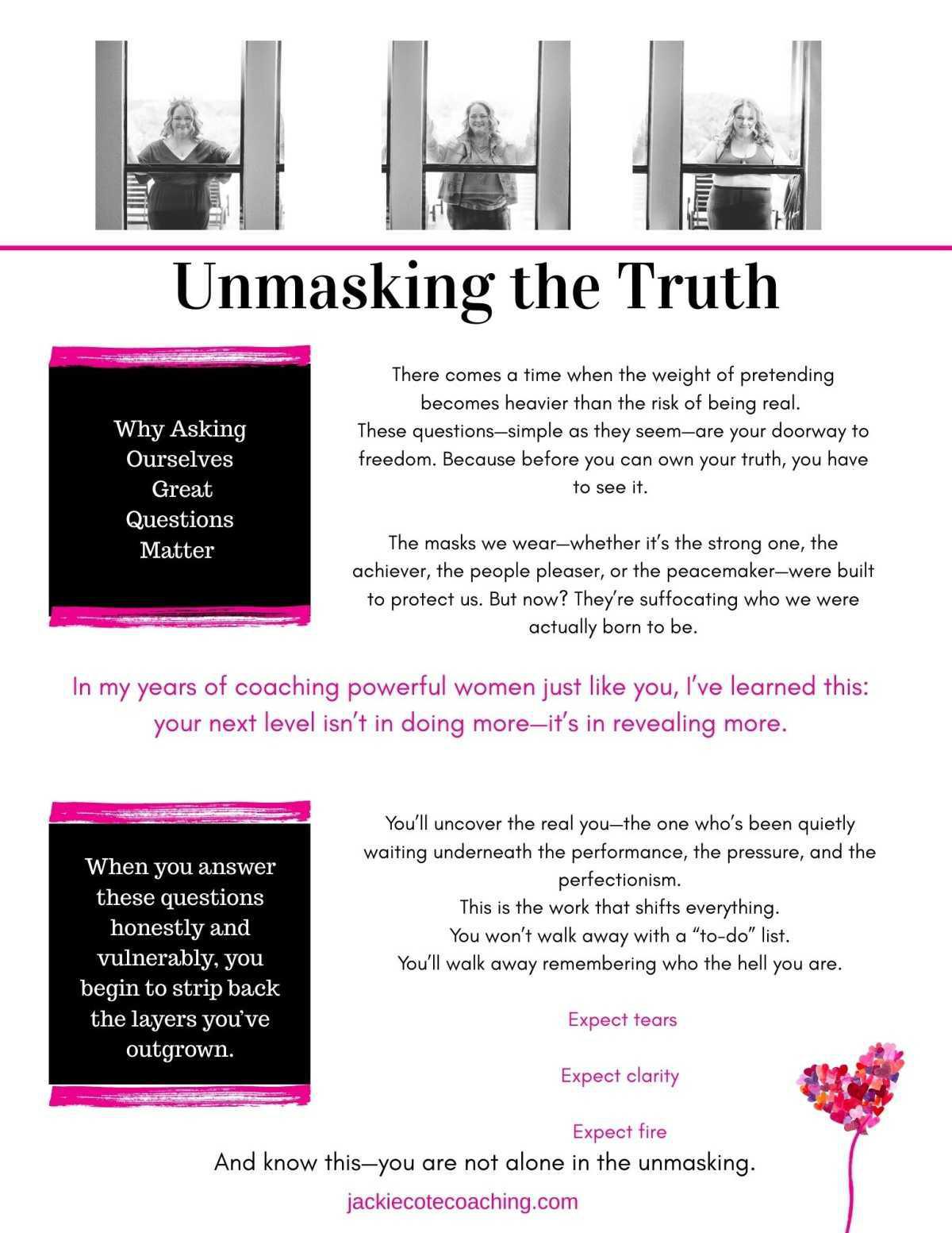 Jackie Cote ~ Stripped, Unmasking the Truth of YOU!
