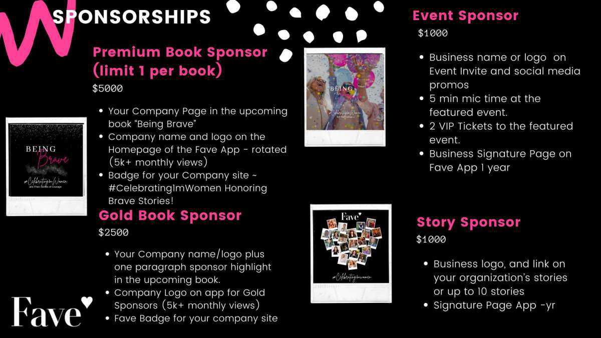 Sponsorships ~ Empower and Amplify the Voices of Women 