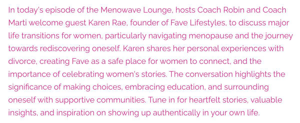 Ooh la la! I was interviewed on the Menowave Podcast