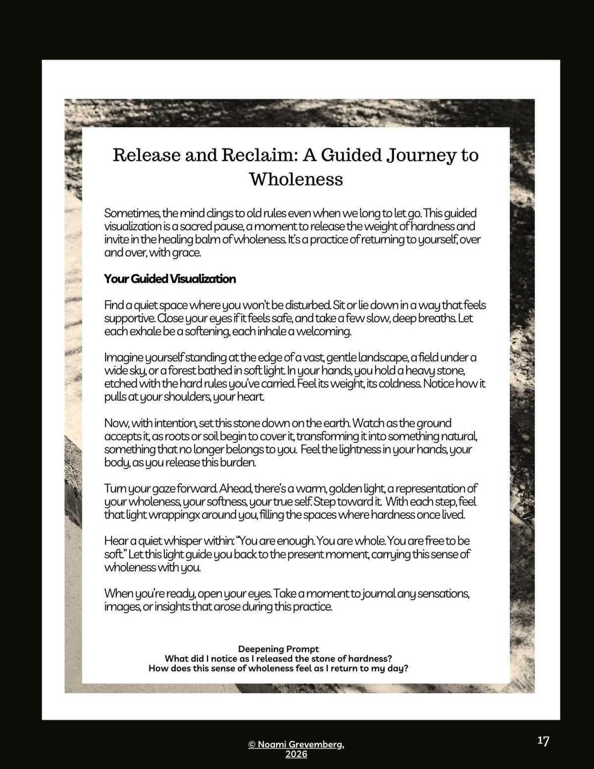 Welcome to Your Journey of Softening In with Noami Grevemberg Welcome to Your Journey of Softening In with Noami Grevemberg