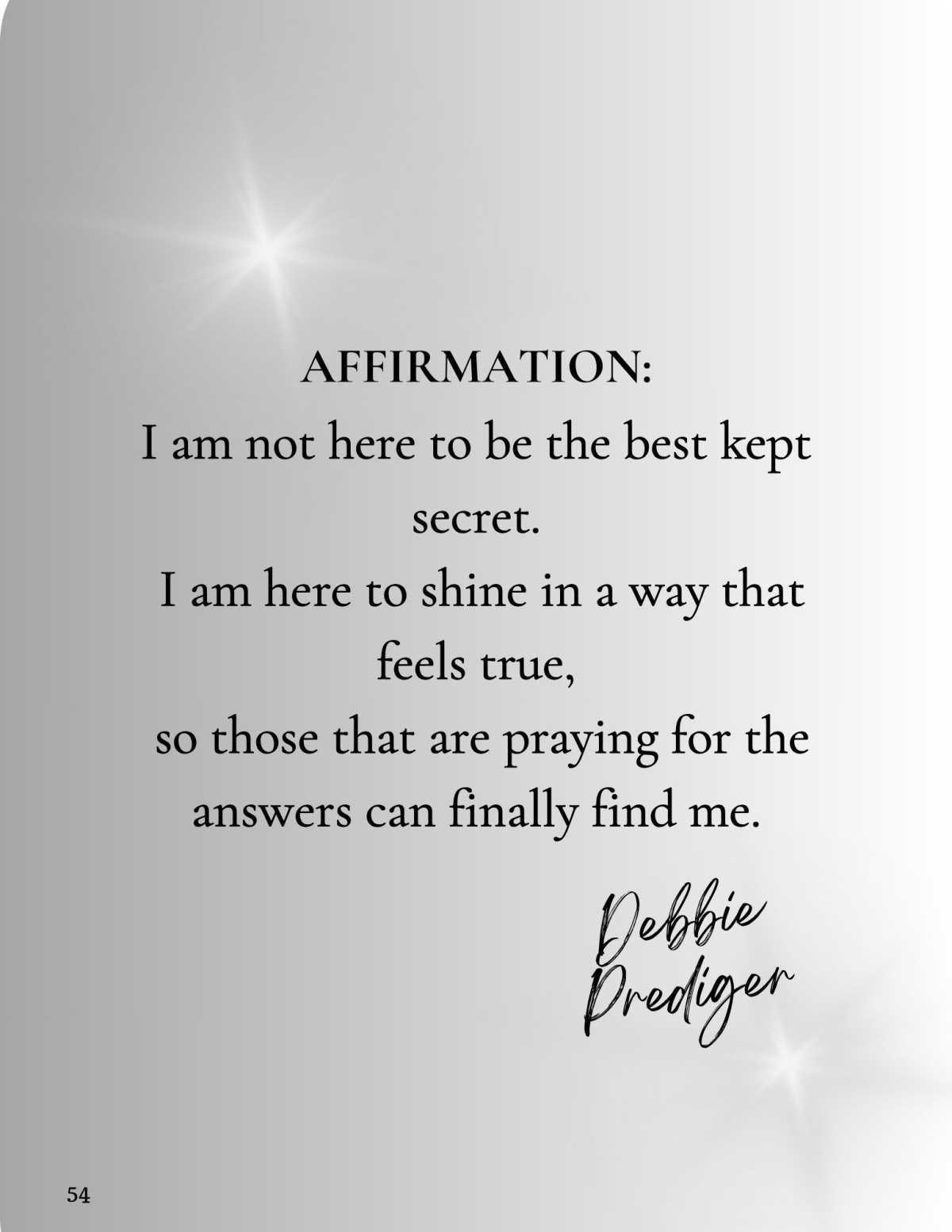 Shine Circle Worksheet with Debbie Prediger 