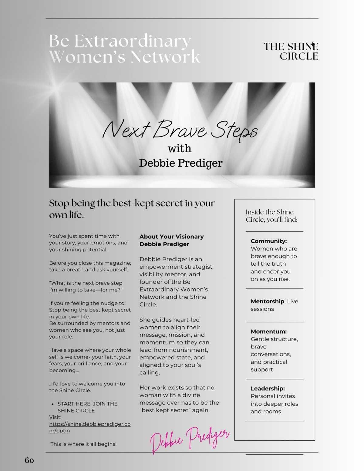 Shine Circle Worksheet with Debbie Prediger 