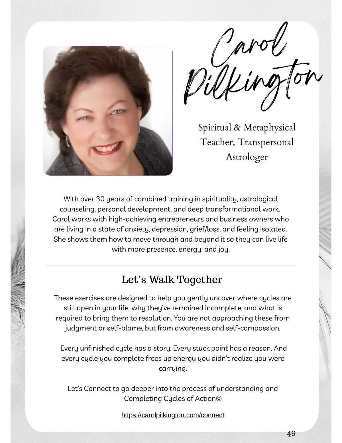 Importance of Completing Cycles of Action© with Carol Pilkington Importance of Completing Cycles of Action© with Carol Pilkington