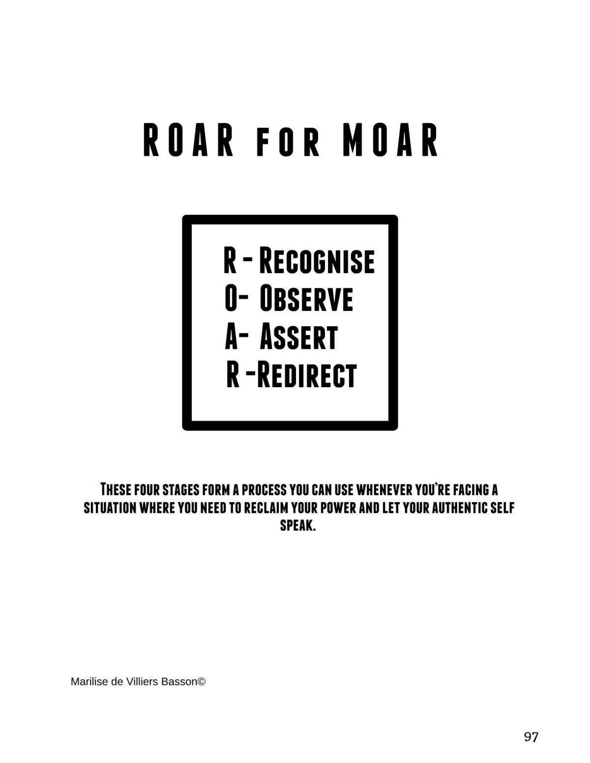 ROAR for MOAR ~ Marilise de Villiers