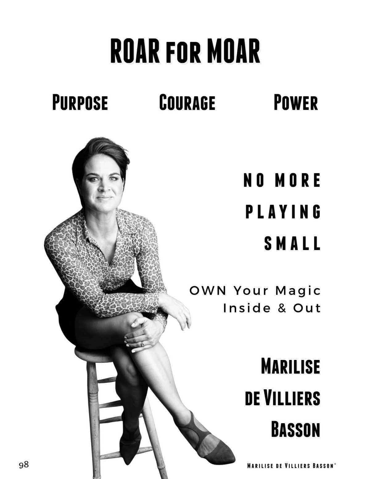 ROAR for MOAR ~ Marilise de Villiers ROAR for MOAR ~ Marilise de Villiers