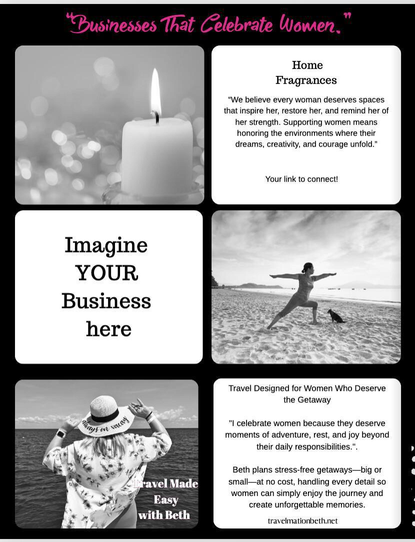 Be Featured in “Businesses that Celebrate Women” In the Magazine!