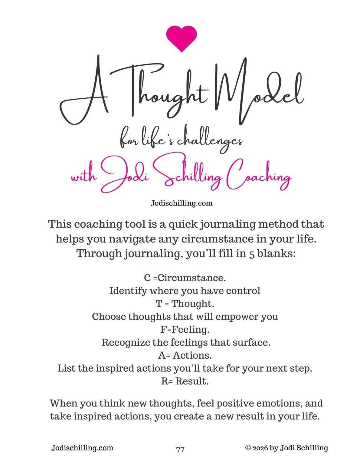 A Thought Model for Life's Challenges with Jodi Schilling