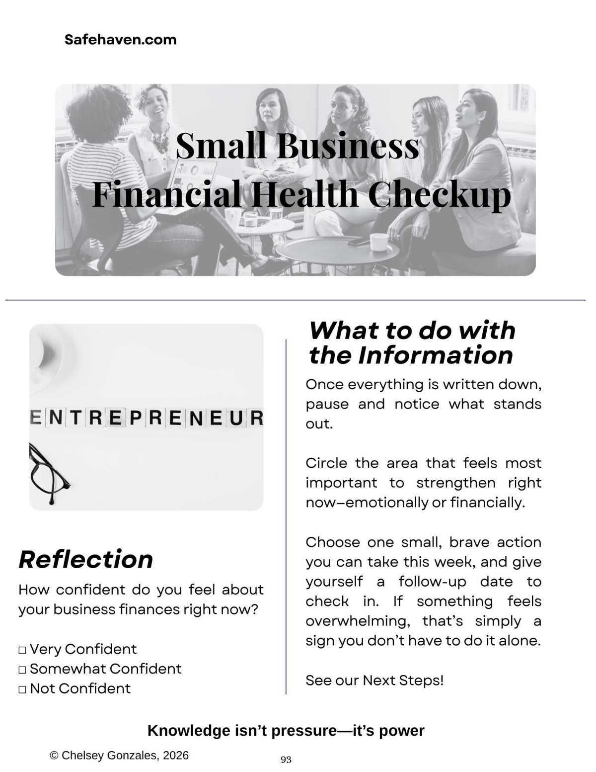 Chelsea Gonzalez - Business Financial Check-Up