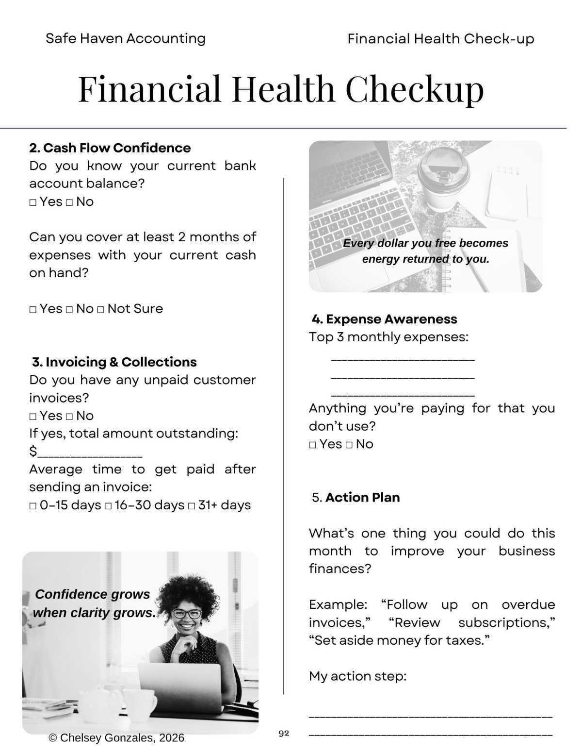 Chelsea Gonzalez - Business Financial Check-Up